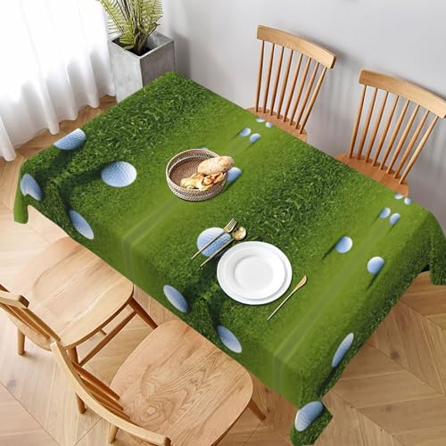 ESNAIUVCD Grass-Baseball-Tischdecke mit Softball-Druck, 152,4 x 228,6 cm, auslaufsicherer, strukturierter Stoff, für Innen- und Außenbereich und Feiern von ESNAIUVCD