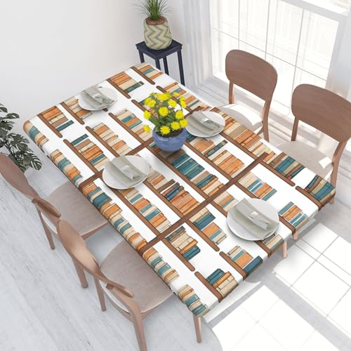 ESNAIUVCD Lustige Bücherregal-Kollektion und Leiter-Druck, lustige Bücherregale, Sammlung und Leiter-Druck, ölbeständig, rechteckig, Tischdecke, Restaurant-Tischdecke, Gartenparty, Tischdecke (1,2 m) ESNAIUVCD Lustige Bücherregal-Kollektion und Leiter-Druck, lustige Bücherregale, Sammlung und Leiter-Druck, ölbeständig, rechteckig, Tischdecke, Restaurant-Tischdecke, Gartenparty, Tischdecke (1,2 m) von ESNAIUVCD