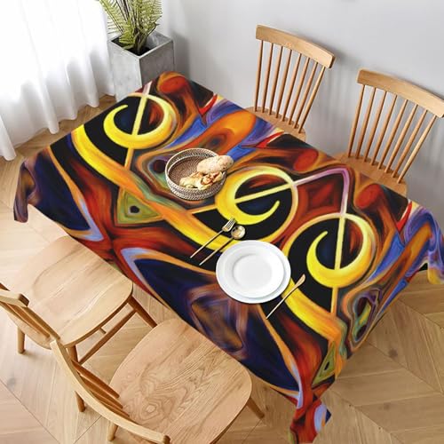 ESNAIUVCD Muisc Tischdecke mit Notenaufdruck, auslaufsicherer, strukturierter Stoff, für Innen- und Außenbereich und Feiern ESNAIUVCD Muisc Tischdecke mit Notenaufdruck, auslaufsicherer, strukturierter Stoff, für Innen- und Außenbereich und Feiern von ESNAIUVCD