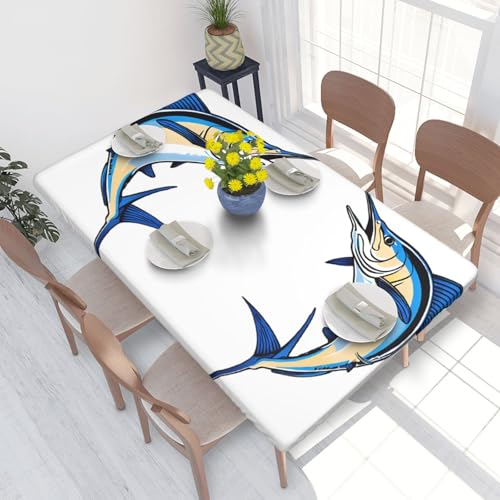 ESNAIUVCD Tischdecke, Fischdruck, ölbeständig, rechteckig, für Restaurants, Gartenpartys, 1,2 m ESNAIUVCD Tischdecke, Fischdruck, ölbeständig, rechteckig, für Restaurants, Gartenpartys, 1,2 m von ESNAIUVCD