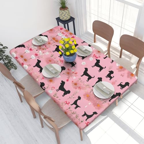 ESNAIUVCD Tischdecke, Motiv: Französische Bulldogge und Blumen, Ölbeständig, rechteckig, für Restaurants, Gartenpartys, 1,2 m ESNAIUVCD Tischdecke, Motiv: Französische Bulldogge und Blumen, Ölbeständig, rechteckig, für Restaurants, Gartenpartys, 1,2 m von ESNAIUVCD