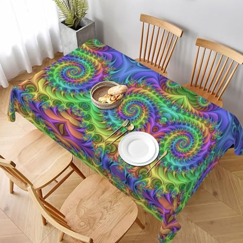 ESNAIUVCD Tischdecke mit Batikdruck, 152,4 x 228,6 cm, auslaufsicherer, strukturierter Stoff, für Innen- und Außenbereich ESNAIUVCD Tischdecke mit Batikdruck, 152,4 x 228,6 cm, auslaufsicherer, strukturierter Stoff, für Innen- und Außenbereich von ESNAIUVCD