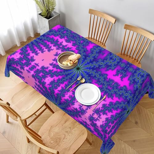ESNAIUVCD Tischdecke mit Batikdruck, auslaufsicherer, strukturierter Stoff, für Innen- und Außenbereich und Feiern, 152,4 x 228,6 cm, Violett ESNAIUVCD Tischdecke mit Batikdruck, auslaufsicherer, strukturierter Stoff, für Innen- und Außenbereich und Feiern, 152,4 x 228,6 cm, Violett von ESNAIUVCD