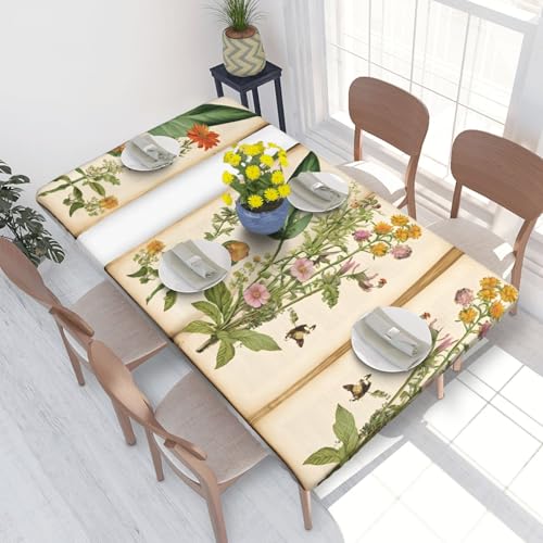 ESNAIUVCD Tischdecke mit Blumenmuster im alten Buch, ölbeständig, rechteckig, für Restaurants, Gartenpartys, 1,2 m ESNAIUVCD Tischdecke mit Blumenmuster im alten Buch, ölbeständig, rechteckig, für Restaurants, Gartenpartys, 1,2 m von ESNAIUVCD
