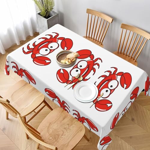 ESNAIUVCD Tischdecke mit Cartoon-Krabben-Druck, 152,4 x 228,6 cm, auslaufsicherer, strukturierter Stoff, für Innen- und Außenbereich und Feiern ESNAIUVCD Tischdecke mit Cartoon-Krabben-Druck, 152,4 x 228,6 cm, auslaufsicherer, strukturierter Stoff, für Innen- und Außenbereich und Feiern von ESNAIUVCD