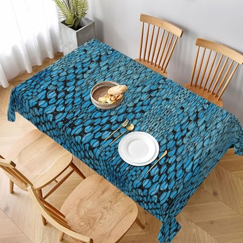 ESNAIUVCD Tischdecke mit Fischschuppen-Druck, auslaufsicherer, strukturierter Stoff, für Innen- und Außenbereich und Feiern ESNAIUVCD Tischdecke mit Fischschuppen-Druck, auslaufsicherer, strukturierter Stoff, für Innen- und Außenbereich und Feiern von ESNAIUVCD
