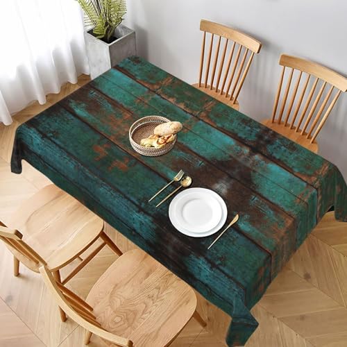 ESNAIUVCD Tischdecke mit Holzmaserung, auslaufsicherer, strukturierter Stoff, für Innen- und Außenbereich und Feiern geeignet, 152,4 x 228,6 cm, Blau / Grün ESNAIUVCD Tischdecke mit Holzmaserung, auslaufsicherer, strukturierter Stoff, für Innen- und Außenbereich und Feiern geeignet, 152,4 x 228,6 cm, Blau / Grün von ESNAIUVCD