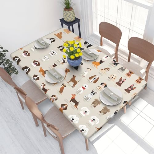 ESNAIUVCD Tischdecke mit Hunderassendruck, ölbeständig, rechteckig, für Restaurants, Gartenpartys, 1,2 m ESNAIUVCD Tischdecke mit Hunderassendruck, ölbeständig, rechteckig, für Restaurants, Gartenpartys, 1,2 m von ESNAIUVCD