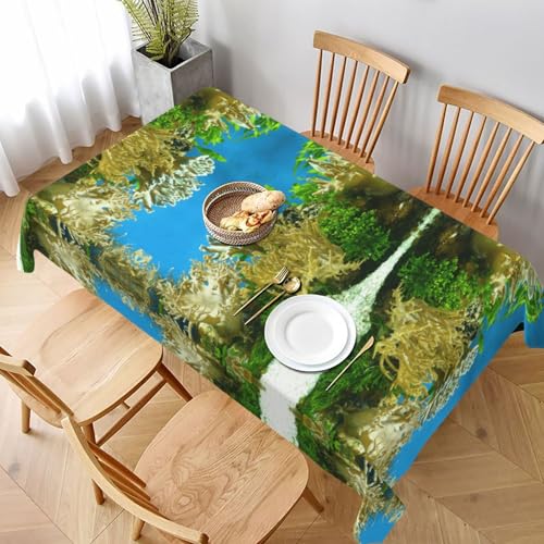 ESNAIUVCD Tischdecke mit Korallendruck, 152,4 x 228,6 cm, auslaufsicherer, strukturierter Stoff, für Innen- und Außenbereich ESNAIUVCD Tischdecke mit Korallendruck, 152,4 x 228,6 cm, auslaufsicherer, strukturierter Stoff, für Innen- und Außenbereich von ESNAIUVCD
