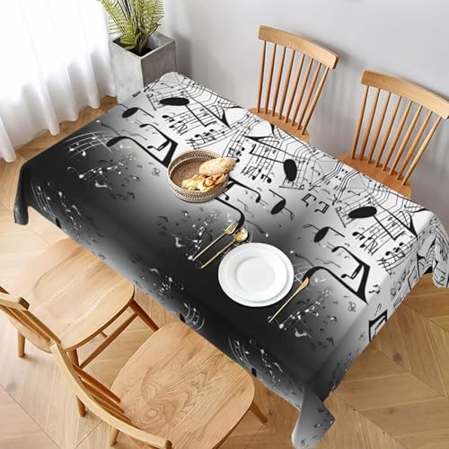 ESNAIUVCD Tischdecke mit Musiknoten-Druck, 152,4 x 228,6 cm, auslaufsicherer, strukturierter Stoff, für Innen- und Außenbereich ESNAIUVCD Tischdecke mit Musiknoten-Druck, 152,4 x 228,6 cm, auslaufsicherer, strukturierter Stoff, für Innen- und Außenbereich von ESNAIUVCD