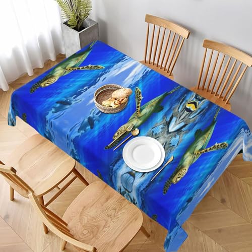 ESNAIUVCD Tischdecke mit Schildkrötenmuster, 152,4 x 228,6 cm, auslaufsicherer, strukturierter Stoff, für Innen- und Außenbereich ESNAIUVCD Tischdecke mit Schildkrötenmuster, 152,4 x 228,6 cm, auslaufsicherer, strukturierter Stoff, für Innen- und Außenbereich von ESNAIUVCD