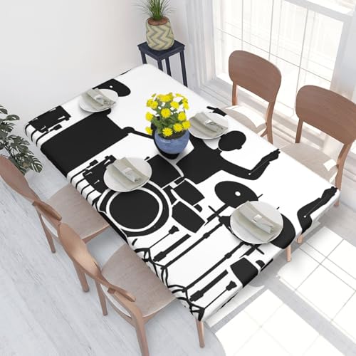 ESNAIUVCD Tischdecke mit Schlagzeug-Druck, ölbeständig, rechteckig, für Restaurants, Gartenpartys, 1,2 m ESNAIUVCD Tischdecke mit Schlagzeug-Druck, ölbeständig, rechteckig, für Restaurants, Gartenpartys, 1,2 m von ESNAIUVCD