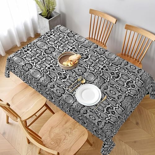 ESNAIUVCD Tischdecke mit Schlangenhaut-Druck, auslaufsicherer, strukturierter Stoff, für Innen- und Außenbereich, für Essen und Feiern ESNAIUVCD Tischdecke mit Schlangenhaut-Druck, auslaufsicherer, strukturierter Stoff, für Innen- und Außenbereich, für Essen und Feiern von ESNAIUVCD