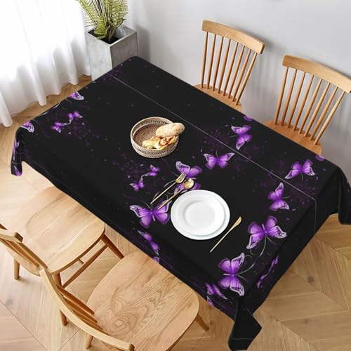 ESNAIUVCD Tischdecke mit Schmetterlings-Motiv, 152,4 x 228,6 cm, auslaufsicherer, strukturierter Stoff, für Innen- und Außenbereich und Feiern von ESNAIUVCD