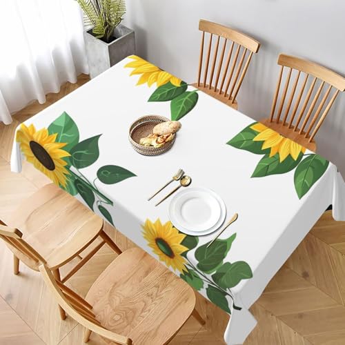 ESNAIUVCD Tischdecke mit Sonnenblumen-Druck, 152,4 x 228,6 cm, auslaufsicherer, strukturierter Stoff, für Innen- und Außenbereich und Feiern ESNAIUVCD Tischdecke mit Sonnenblumen-Druck, 152,4 x 228,6 cm, auslaufsicherer, strukturierter Stoff, für Innen- und Außenbereich und Feiern von ESNAIUVCD