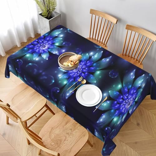 ESNAIUVCD Tischdecke mit blauem Blumendruck, 152,4 x 228,6 cm, auslaufsicherer, strukturierter Stoff, für Innen- und Außenbereich ESNAIUVCD Tischdecke mit blauem Blumendruck, 152,4 x 228,6 cm, auslaufsicherer, strukturierter Stoff, für Innen- und Außenbereich von ESNAIUVCD