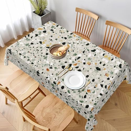 ESNAIUVCD Tischdecke mit gelbem Marmor-Druck, 152,4 x 228,6 cm, auslaufsicherer, strukturierter Stoff, für Innen- und Außenbereich ESNAIUVCD Tischdecke mit gelbem Marmor-Druck, 152,4 x 228,6 cm, auslaufsicherer, strukturierter Stoff, für Innen- und Außenbereich von ESNAIUVCD