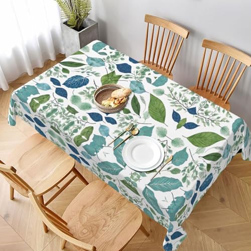 ESNAIUVCD Tischdecke mit grünem Eukalyptusblätter-Druck, 152,4 x 228,6 cm, auslaufsicherer, strukturierter Stoff, für Innen- und Außenbereich und Feiern ESNAIUVCD Tischdecke mit grünem Eukalyptusblätter-Druck, 152,4 x 228,6 cm, auslaufsicherer, strukturierter Stoff, für Innen- und Außenbereich und Feiern von ESNAIUVCD