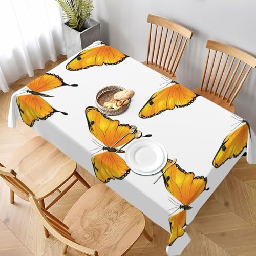 ESNAIUVCD Tischdecke mit hübschem Schmetterlings-Druck, 152,4 x 228,6 cm, auslaufsicherer, strukturierter Stoff, für Innen- und Außenbereich und Feiern ESNAIUVCD Tischdecke mit hübschem Schmetterlings-Druck, 152,4 x 228,6 cm, auslaufsicherer, strukturierter Stoff, für Innen- und Außenbereich und Feiern von ESNAIUVCD