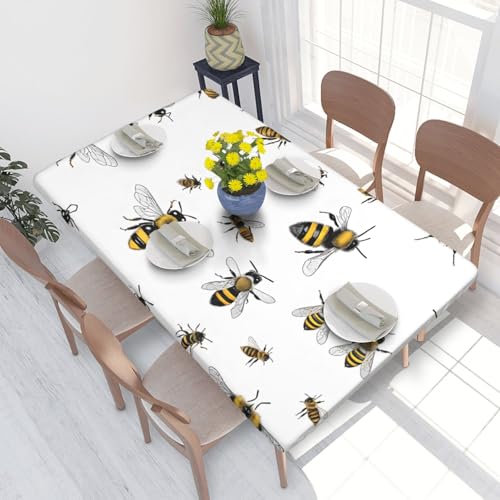 ESNAIUVCD Tischdecke mit lustigem Bienen-Druck, ölbeständig, rechteckig, für Restaurants, Gartenpartys, 1,2 m ESNAIUVCD Tischdecke mit lustigem Bienen-Druck, ölbeständig, rechteckig, für Restaurants, Gartenpartys, 1,2 m von ESNAIUVCD