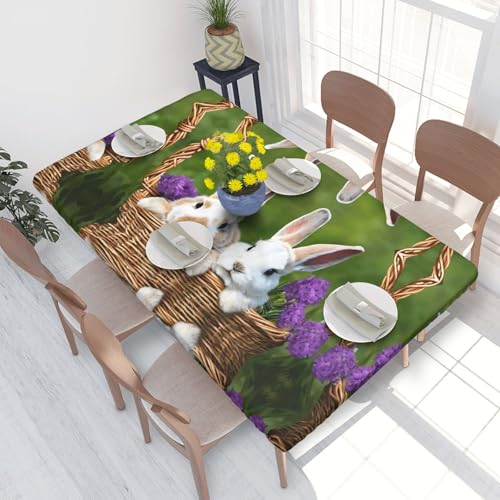 ESNAIUVCD Tischdecke mit niedlichem Hasen-Druck, ölbeständig, rechteckig, für Restaurants, Gartenpartys, 1,2 m ESNAIUVCD Tischdecke mit niedlichem Hasen-Druck, ölbeständig, rechteckig, für Restaurants, Gartenpartys, 1,2 m von ESNAIUVCD