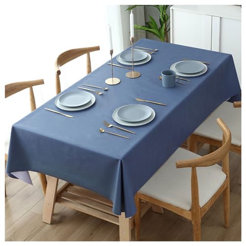 ESOUY Rechteckige Tischdecke, Tischdecken, waschbar, Tischwäsche, Tischdecke für Zuhause, Tischschutz für Café, Restaurant, Esszimmer, Buffet, Tischdekoration (Farbe: Blau, Größe: 80 x 120 cm) von ESOUY