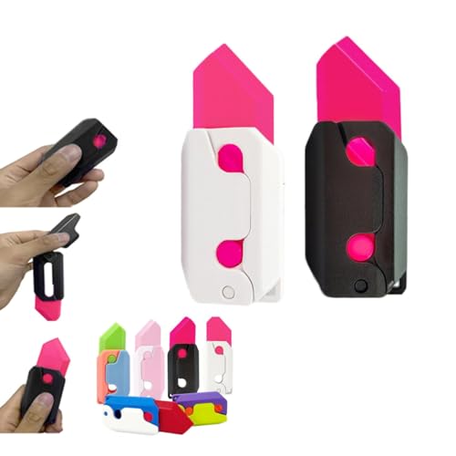 3D-Drucken Fidget Knife Spielzeug, 3D gedrucktes Schwerkraft-Messer-Zappelspielzeug,Karotte Schwerkraft Sensory Toy, Schmetterling Fidget-Messer Spielzeug (2PC-09#) von ESPRY