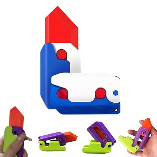 3D-Drucken Zappelmesser Spielzeug, Plastik Zappelspielzeug, Schwerkraft-Messer-Spielzeug,3D gedrucktes Plastikmesser, Rübe-Messer-Karotte-Messer-Spielzeug (1PC-03) von ESPRY