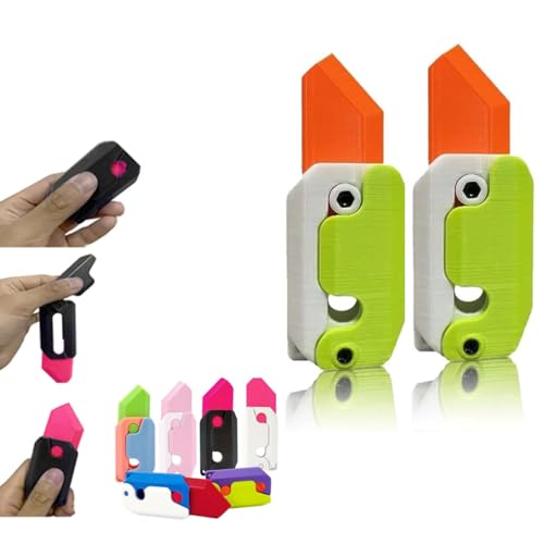 3D Printing Fidget Knife Toy, 3D Printed Gravity Knife Fidget Toy,Carrot Gravity Sensory Toy, Butterfly Fidget Knife Toy, Luminous Turnip Fidget Knife Toy, Stress Anxiety Relief Toy (2PC-05#) von ESPRY