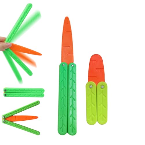 3D Printing Fidget Knife Toy, 3D Printed Gravity Knife Fidget Toy,Carrot Gravity Sensory Toy, Butterfly Fidget Knife Toy, Luminous Turnip Fidget Knife Toy, Stress Anxiety Relief Toy (2PC-5#) von ESPRY