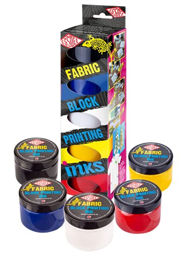 ESSDEE FABI/A5R Stoffdruckfarbe Grundfarben 5er Set, Schwarz, Blau, Weiß, Gelb und Rot, 150 ml ESSDEE FABI/A5R Stoffdruckfarbe Grundfarben 5er Set, Schwarz, Blau, Weiß, Gelb und Rot, 150 ml von ESSDEE