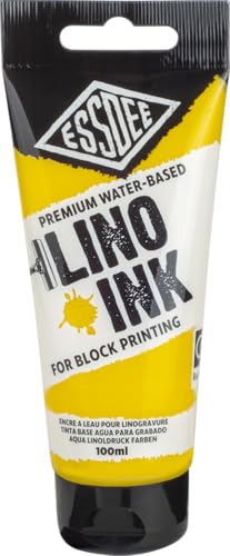 Essdee Premiumqualität Bastelset Blockdrucktinte (Brilliant Gelb 100 ml) von ESSDEE