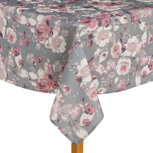 ESSEX - Tischdecke Patels, 130 x 180 cm, Tischtuch, 100% Polyester, Abwaschbar, Blumen - Grau ESSEX - Tischdecke Patels, 130 x 180 cm, Tischtuch, 100% Polyester, Abwaschbar, Blumen - Grau von ESSEX