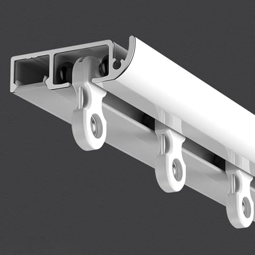 ESSLIVE Gardinenstange Decke montiert Vorhang Track Rods System, Aluminium-Legierung Vorhang Bar Pole Rail, Heavy Duty Vorhangstange für Dusche Wohnung(190cm/6.2ft) von ESSLIVE