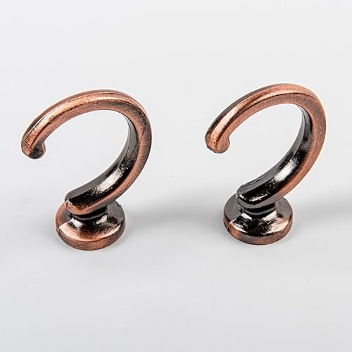 ESSMOKO Raffhalter Für Gardinen C-Förmiger Vorhanghalter-Aufbewahrungshaken Aus Zinklegierung Wandhaken Schraubbefestigung - Bronze von ESSMOKO