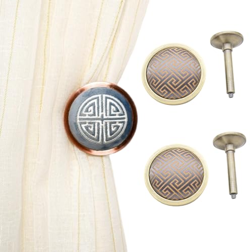 ESSMOKO Raffhalter Für Vorhänge Wandhaken Zur Aufbewahrung Von Vorhängen Mit Flanellmuster Runder Halbhängender Wandhaken Aus Zinklegierung Für Vorhänge - Kaffeemuster A ESSMOKO Raffhalter Für Vorhänge Wandhaken Zur Aufbewahrung Von Vorhängen Mit Flanellmuster Runder Halbhängender Wandhaken Aus Zinklegierung Für Vorhänge - Kaffeemuster A von ESSMOKO
