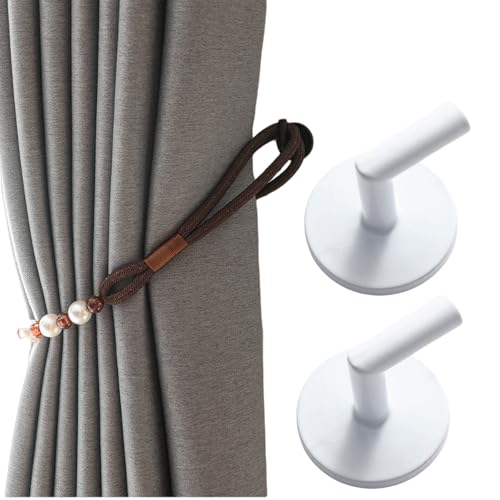 ESSMOKO Raffhalter für Gardinen Aluminiumlegierung Rechtwinkliger Vorhang 1 Paar Vorhangspannhaken Zubehör - Weiß ESSMOKO Raffhalter für Gardinen Aluminiumlegierung Rechtwinkliger Vorhang 1 Paar Vorhangspannhaken Zubehör - Weiß von ESSMOKO
