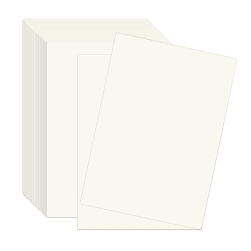 Kartonpapier A4,ESYFOR 50 Blatt 210g/m² Fotokarton A4 Elfenbeinkarton Dickes Scherenschnittpapier Bedruckbar Bastelkarton-29,7 x 21 cm für Malen Kartenherstellung Einladungen Scrapbook Basteln von ESYFOR