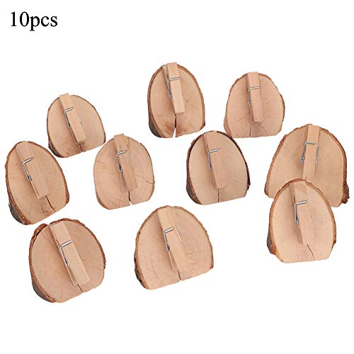 10 Stück Holz Namenskartenhalter Tischnummernständer Memohalter Hochzeit Dekoration 10 Stück Holz Namenskartenhalter Tischnummernständer Memohalter Hochzeit Dekoration von ETAINGYEUN
