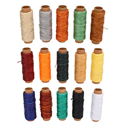 15pcs Wacher Faden Set Handarbeit Handarbeit Handwerk Bastel Ledernähenfaden 15 Farben 50 Meter Länge 15pcs Wacher Faden Set Handarbeit Handarbeit Handwerk Bastel Ledernähenfaden 15 Farben 50 Meter Länge von ETAINGYEUN