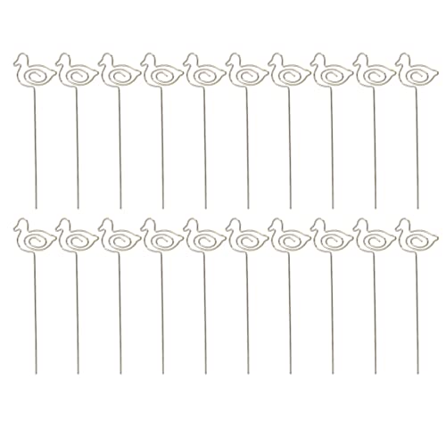 20 Stück Tisch karten Clips Silber schönes Aussehen Eisen Material Robuste Desktop-Bild-Clips für Bürobedarf (Ente) von ETAINGYEUN