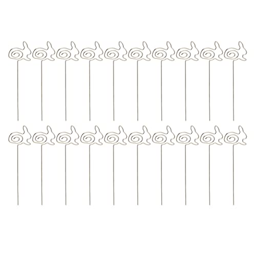 20 Stück Tisch karten Clips Silber schönes Aussehen Eisen Material Robuste Desktop-Bild-Clips für Bürobedarf (Kaninchen) von ETAINGYEUN