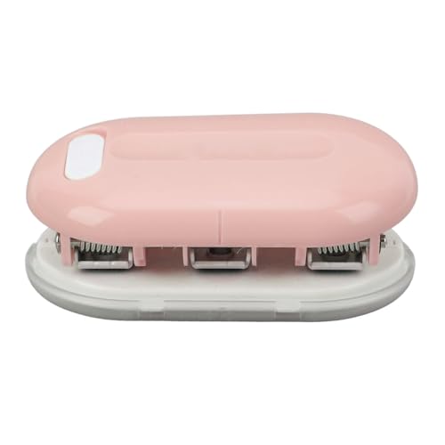 3 Loch Puncher Metall Handwork Mini Handheld Lose Blattpapier Punch Manual Machine für Home Office (Rosa) von ETAINGYEUN