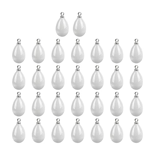 30 PCs Elegante Perle Pendell Handarbeit Accessoires Souvenirs Hochzeitskleidungsdekorationen (10 * 17mm Proteinperlen) von ETAINGYEUN