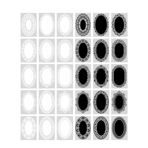 30pcs Vintage Ovale Spitzenaufkleber Dekorative Handarbeit Journal Scrapbooking Planer Ambiente verträumte romantische Materialien von ETAINGYEUN