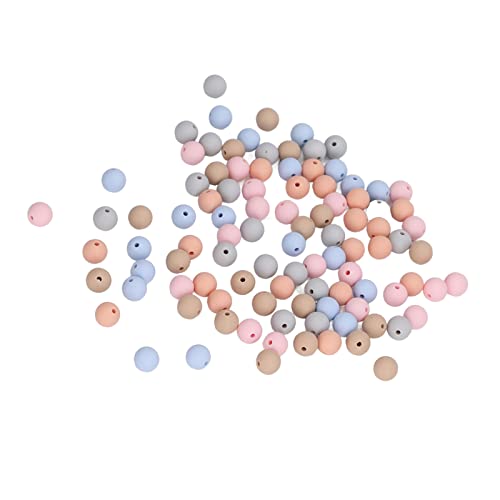 9mm Silikonperlen DIY rund mehrere Farben Silikon Lose Perlen für Halsketten Babyspielzeug (Typ b) von ETAINGYEUN