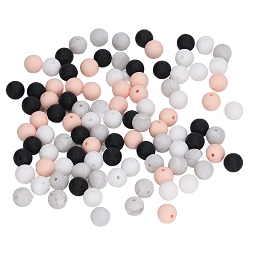 9mm Silikonperlen DIY rund mehrere Farben Silikon Lose Perlen für Halsketten Babyspielzeug (Typ c) von ETAINGYEUN