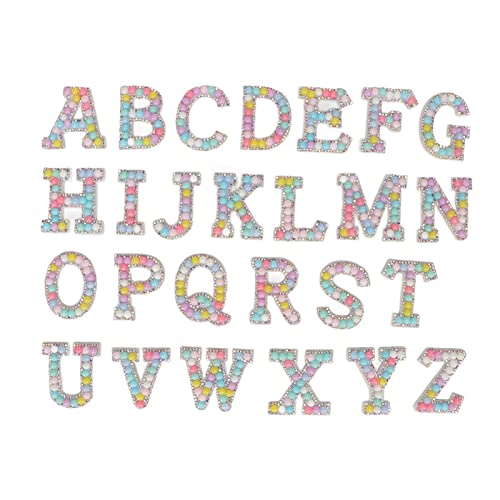 ABC -Strassbrief Patch Aufkleber Personalisierte Handarbeit Handwerk Hochzeitsfeier Dekor 26pc von ETAINGYEUN