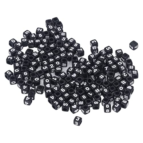 Anzahl Perlen Acryl für Handarbeit Schmuck, die Würfel Schwarz stimulieren, stimulieren Haushalt für körperliche Entwicklung mentaler Entwicklung Anzahl Perlen Acryl für Handarbeit Schmuck, die Würfel Schwarz stimulieren, stimulieren Haushalt für körperliche Entwicklung mentaler Entwicklung von ETAINGYEUN