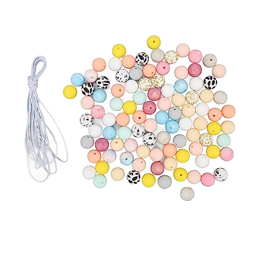 Bunte Silikonperlen 15 mm Handarbeit Bastelkügelchen Armbänder Halsketten Ohrringe für die Schlüsselbundherstellung Bunte Silikonperlen 15 mm Handarbeit Bastelkügelchen Armbänder Halsketten Ohrringe für die Schlüsselbundherstellung von ETAINGYEUN